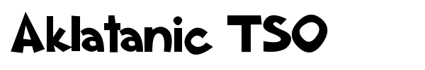 Aklatanic TSO font preview