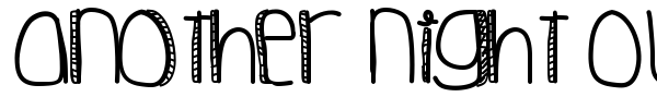 Another Night Out font preview