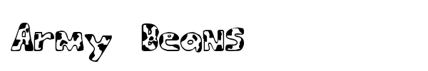 Army Beans font
