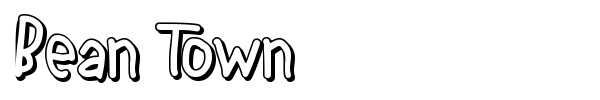 Bean Town font preview