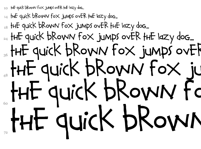 Calvin and Hobbes font waterfall