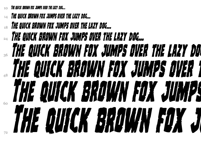 Clubber Lang font waterfall
