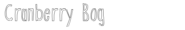 Cranberry Bog font