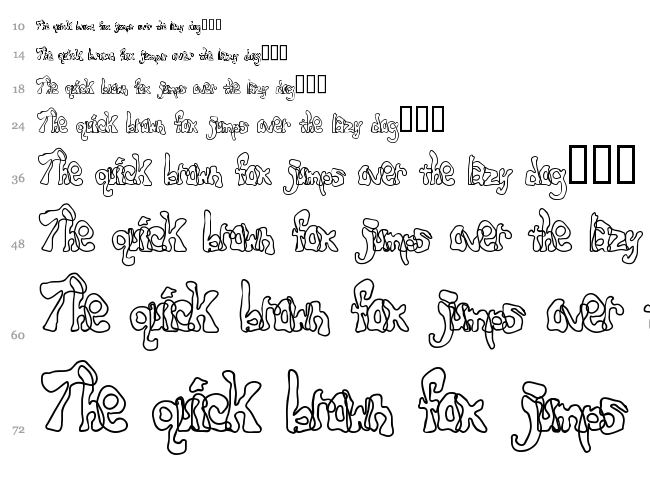 Critter is rad font waterfall