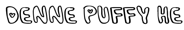 Denne Puffy Hearts font