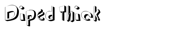 Diped Thick font