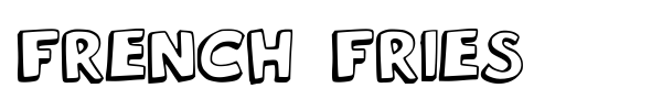 French Fries font preview