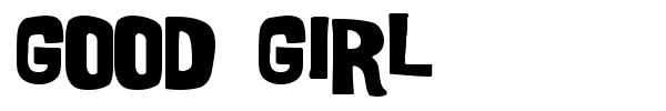 Good Girl font preview