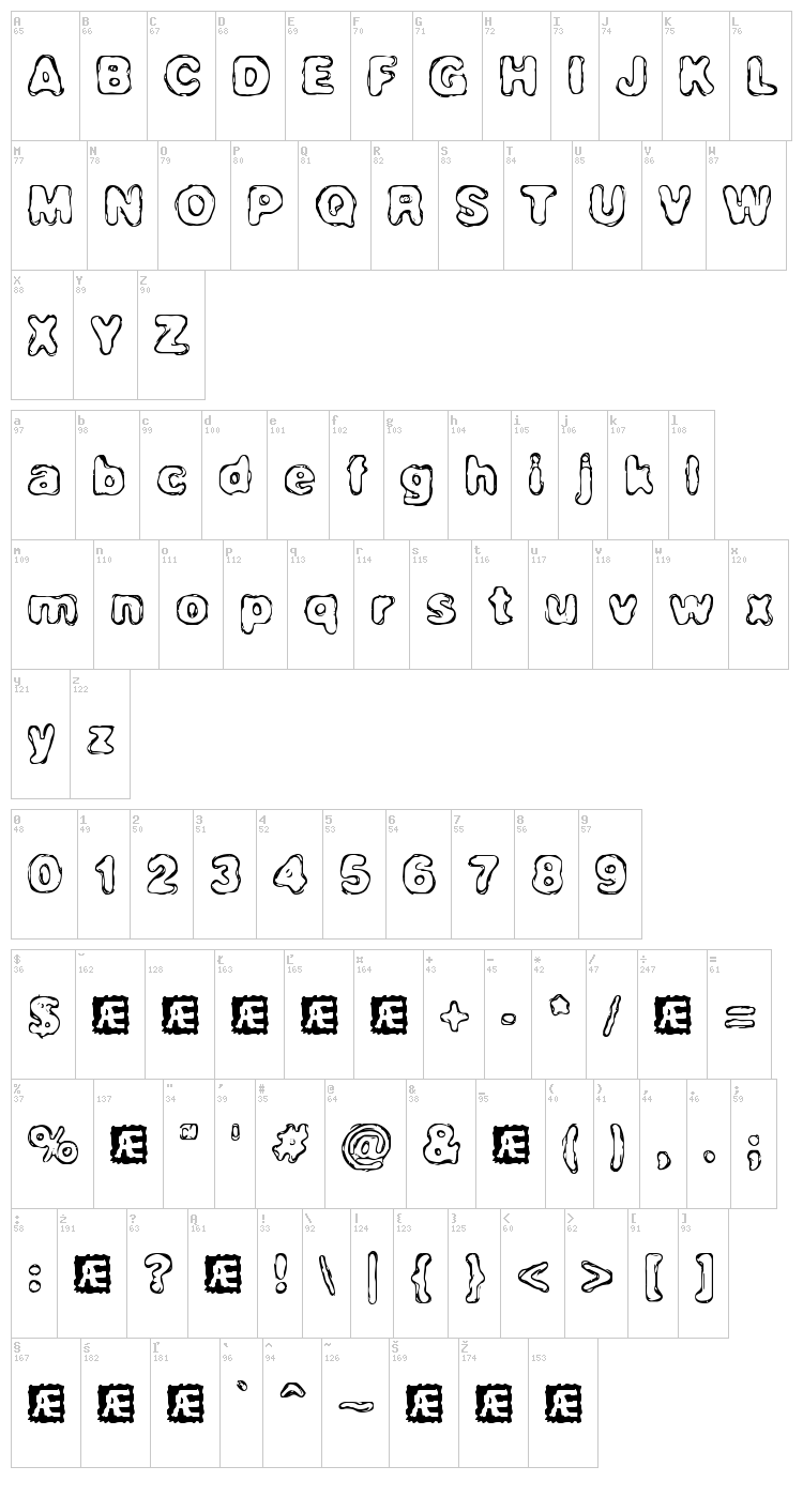 Hassle font map
