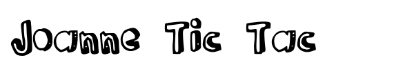 Joanne Tic Tac font