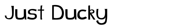 Just Ducky font preview
