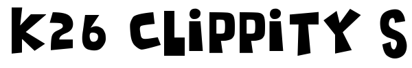 K26 Clippity Snippity font preview
