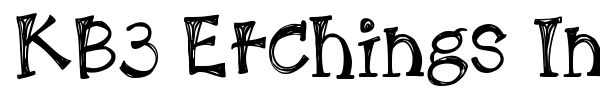 KB3 Etchings In Zinc font