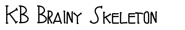 KB Brainy Skeleton font