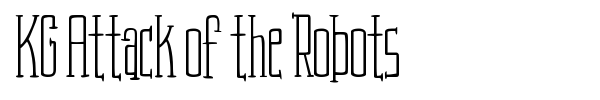 KG Attack of the Robots font preview