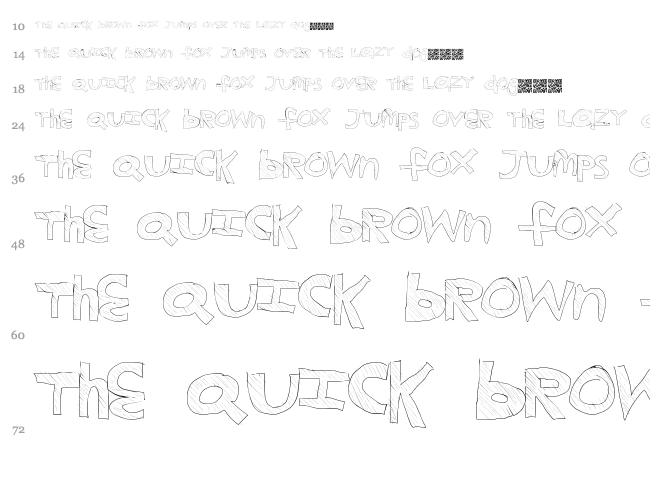 Kids Game font waterfall