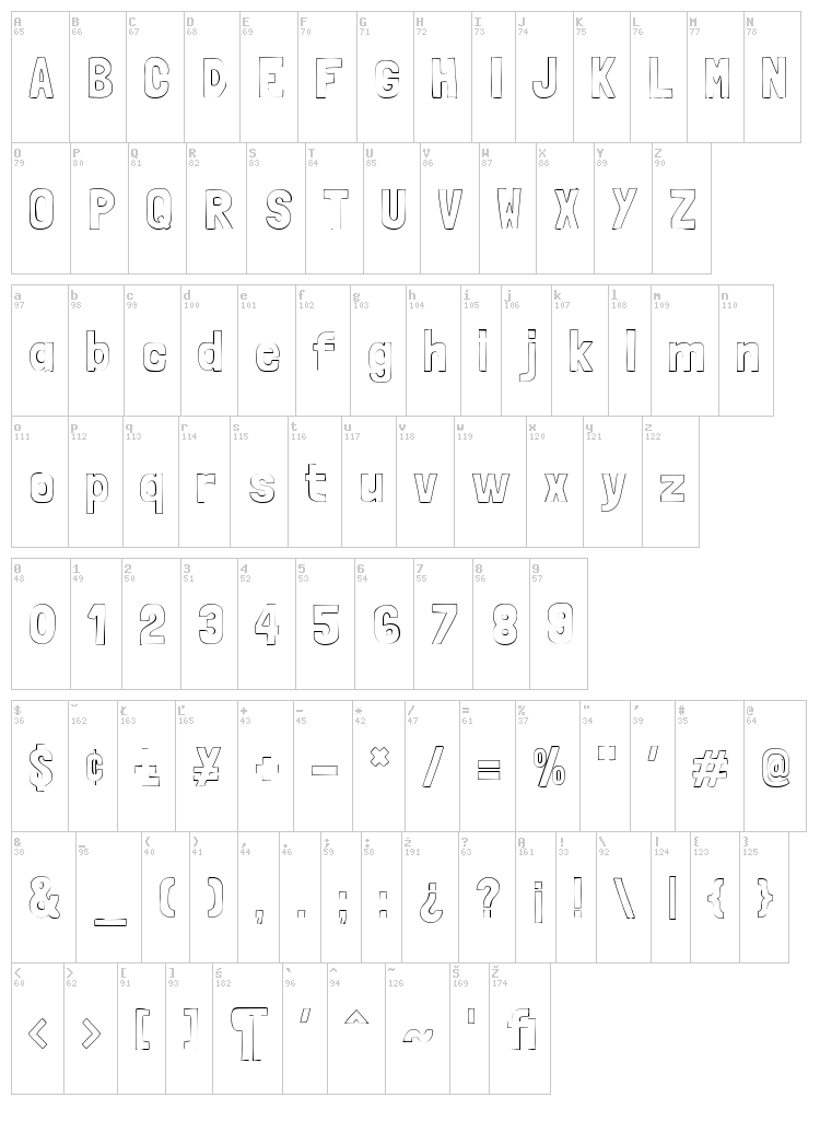 Londrina font map
