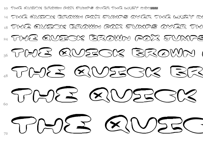 Minus Plus font waterfall