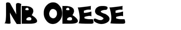 Nb Obese font preview