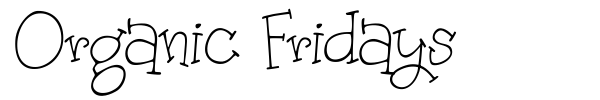 Organic Fridays font