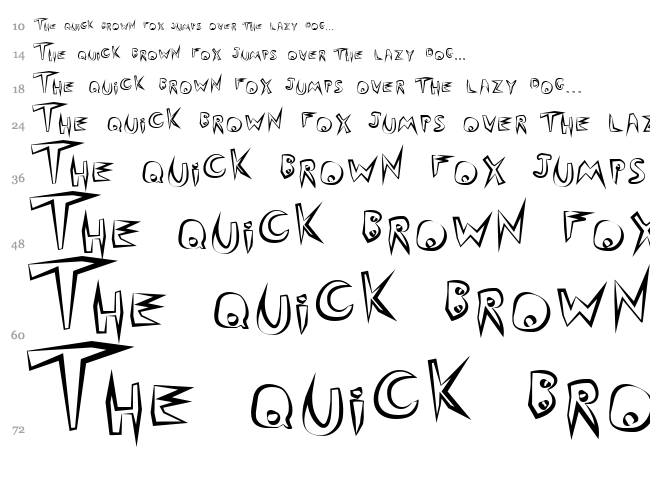 Outback font waterfall