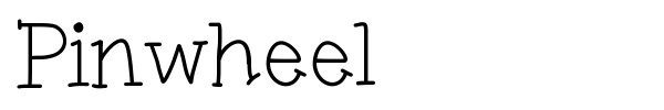 Pinwheel font