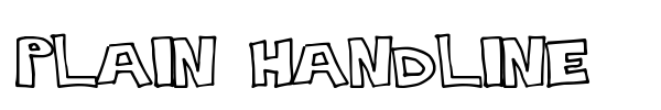 Plain Handline font