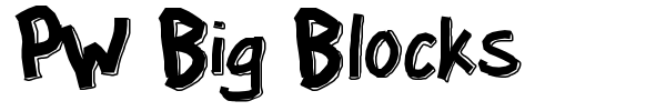 PW Big Blocks font preview