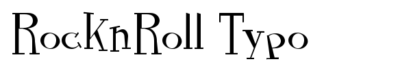 RocknRoll Typo font