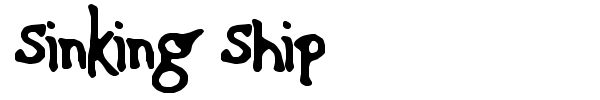 Sinking Ship font