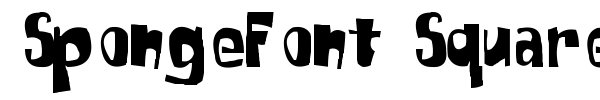 SpongeFont Square Type font