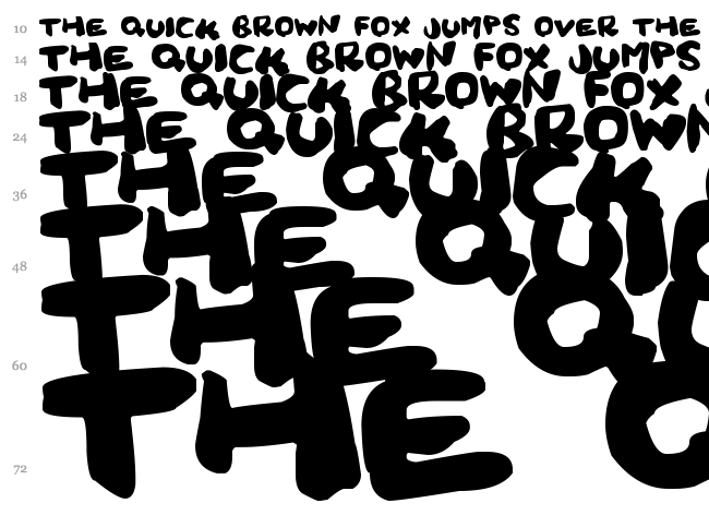Squidgy font waterfall