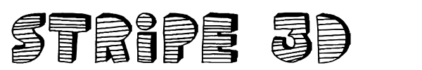 Stripe 3D font