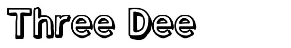 Three Dee font