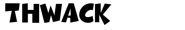 Thwack font preview