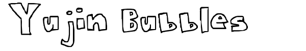 Yujin Bubbles font