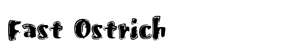 Fast Ostrich font