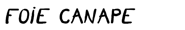 Foie Canape font