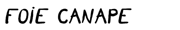 Foie Canape font preview