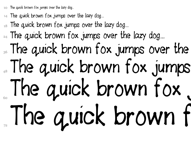 Fudgie font waterfall