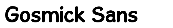 Gosmick Sans font preview