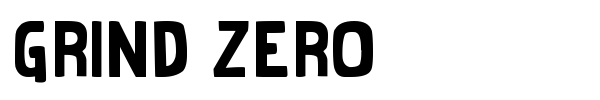 Grind Zero font