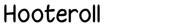 Hooteroll font