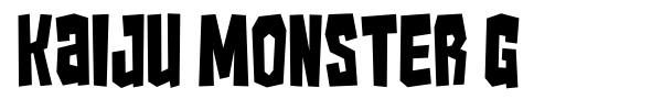 Kaiju Monster G font preview