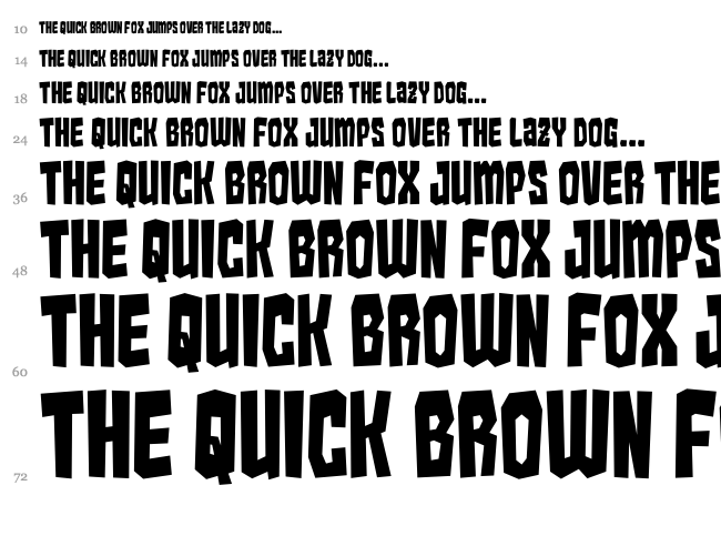 Kaiju Monster G font waterfall