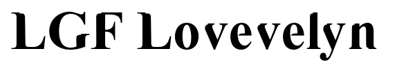 LGF Lovevelyn font preview