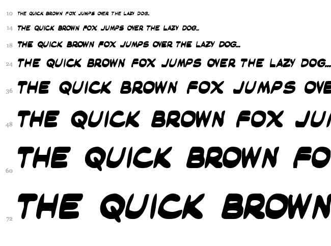 Masked Marvel font waterfall