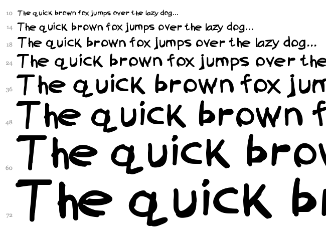 Quick As A Bunny font waterfall