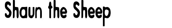 Shaun the Sheep font