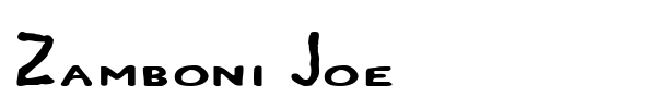 Zamboni Joe font preview